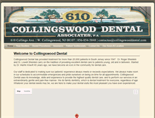 Tablet Screenshot of collingswooddental.com